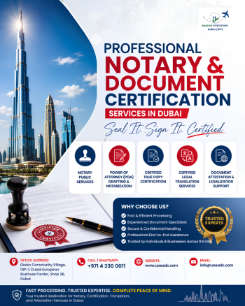 Professional Notary & Document Certification Services in Dubai