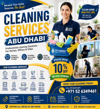 Cleaning Services Abu Dhabi | Professional Home & Office Cleaning by Citi Maids