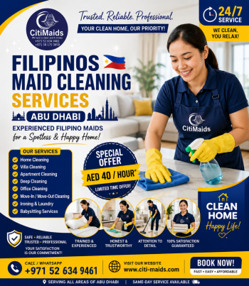 Maid Services Abu Dhabi | Professional & Reliable Home Cleaning