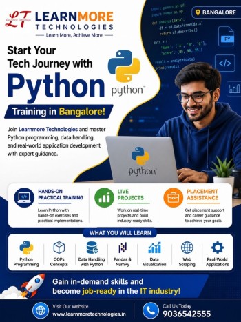 No.1 Python Training in Bangalore | Certification Course – Learnmore Technologies