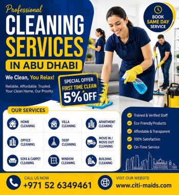 Professional Cleaning Services Abu Dhabi - Trusted Home Cleaners 