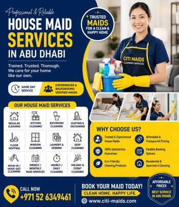 Part Time Maid Services Abu Dhabi | Professional Home Maid Solutions