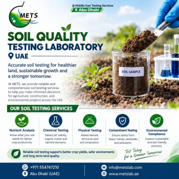 Accredited Soil Testing Laboratory UAE for Quality-Focused Soil Analysis
