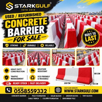 Used/refurbished concrete barrier for sale-0,5,5,8,5,5,9,3,3,2-Aed 100 -STARKGULF