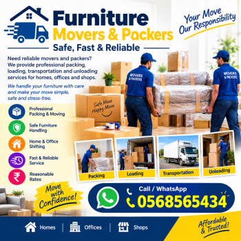 Professional Furniture Movers & Packers | Safe & Fast Moving Service