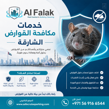 خدمات موثوقة لمكافحة القوارض في الشارقة من الفلك – اتصل على +971 56 916 6544 للحصول على المساعدة