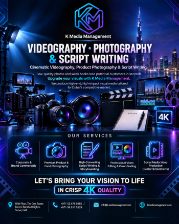 Corporate Videography & Product Photography Dubai | K Media