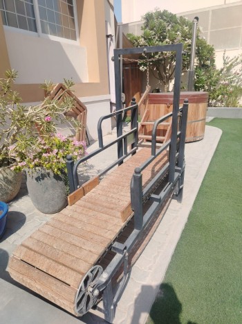 Professional Dog Treadmill with Wooden Slats