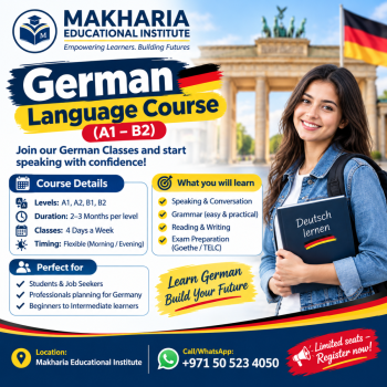 German Speaking Course for Students & Professionals Call Now: 0568723609