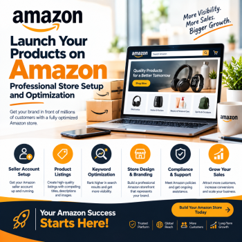 Launch Your Products on Amazon: Professional Store Setup and Optimization