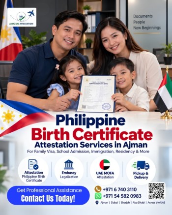 Philippine Birth Certificate Attestation Services in Ajman, UAE
