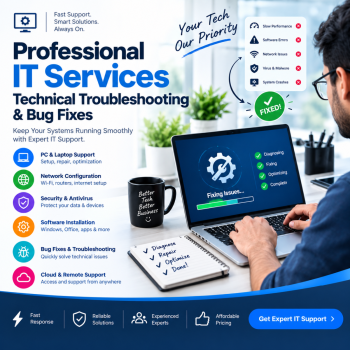 Professional IT Services, Technical Troubleshooting & Bug Fixes