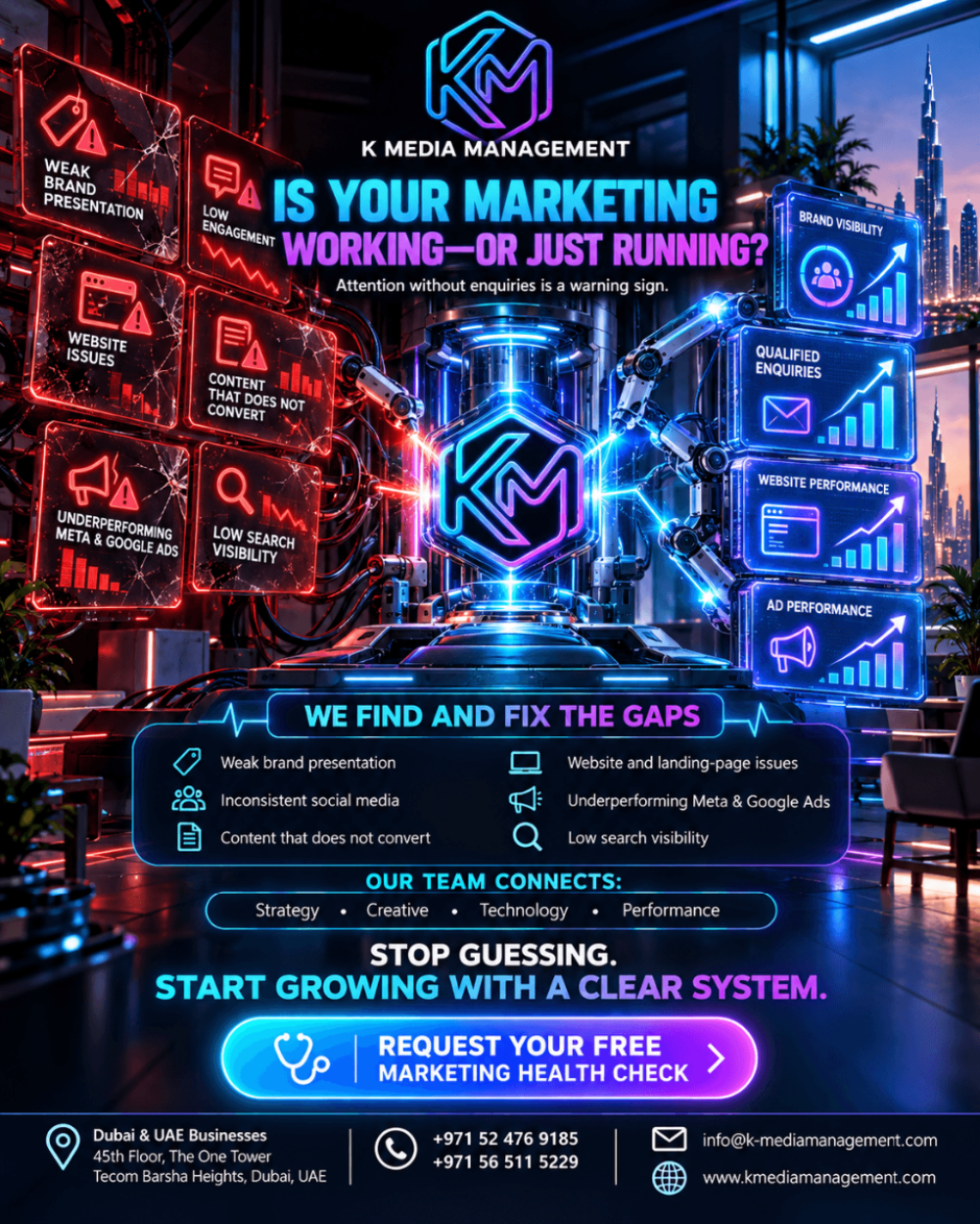 Free Marketing Audit & Digital Health Check Dubai | K Media Management