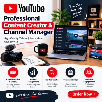 Professional YouTube Content Creator & Channel Manager