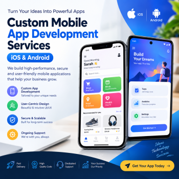  Custom Mobile App Development Services (iOS & Android)