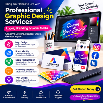 Professional Graphic Design Services (Logos, Branding & Social Media)