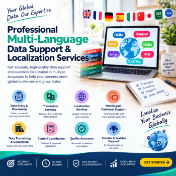 Professional Multi-Language Data Support & Localization Services