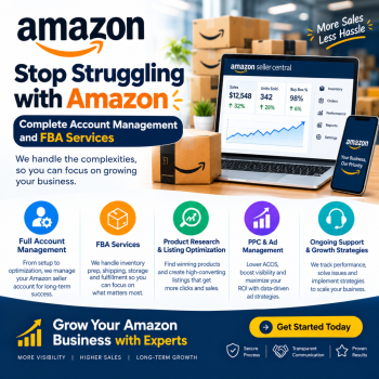  Stop Struggling with Amazon: Complete Account Management and FBA Services