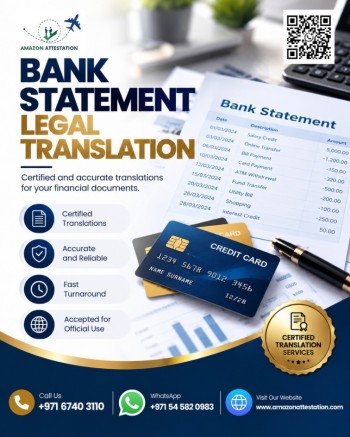 Bank Statement Legal Translation Services in Ajman