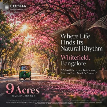 Lodha Whitefield Hopefarm Living in Forest Theme Apartments